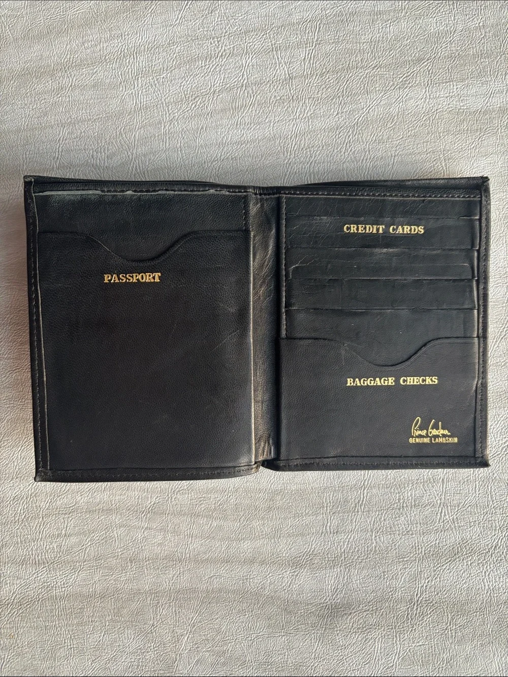 Vintage 1980s Prince Gardner Genuine Lambskin Leather Passport Travel Wallet